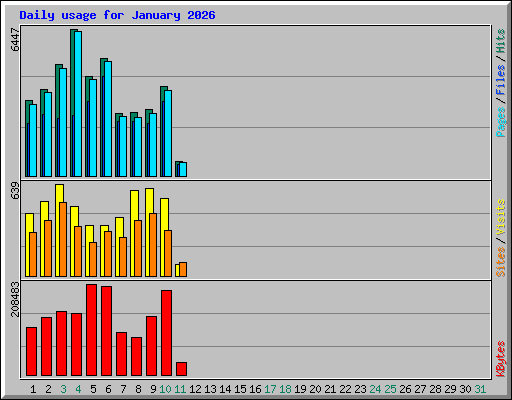 Daily usage for January 2026