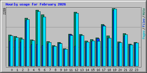 Hourly usage for February 2026