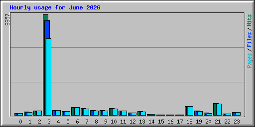 Hourly usage for June 2026