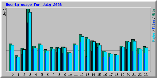 Hourly usage for July 2026