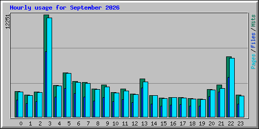 Hourly usage for September 2026
