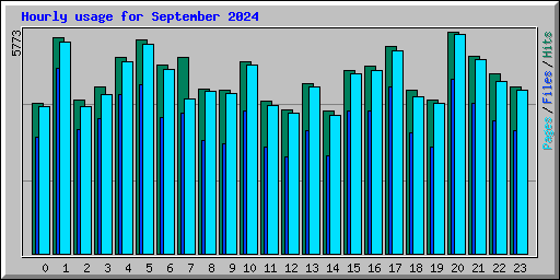 Hourly usage for September 2024