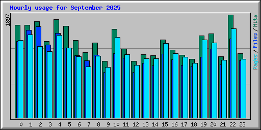Hourly usage for September 2025